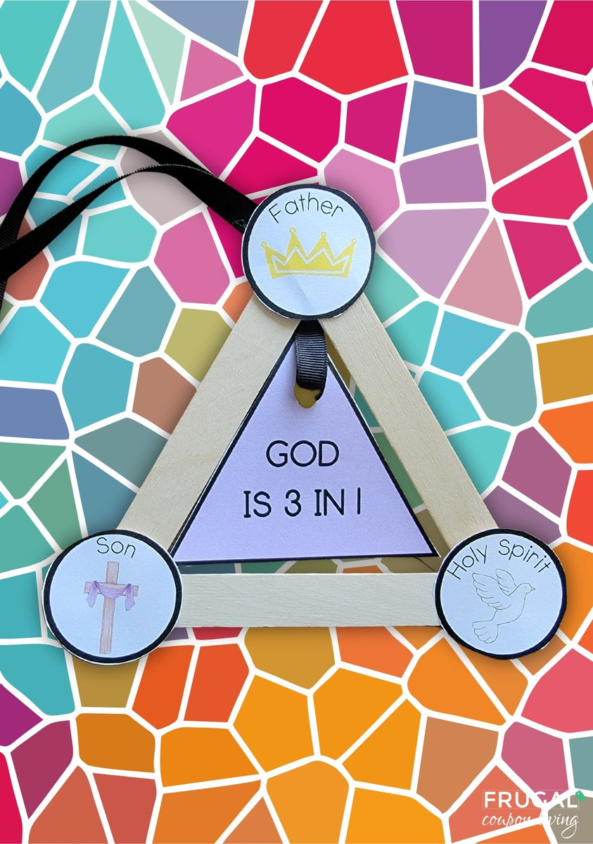 Trinity Triangle Popsicle Stick Craft - Father, Son, the Holy Spirit ...