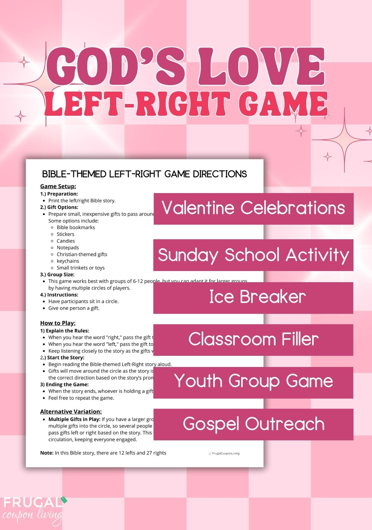 God's Love Left Right Game - The Greatest Love of All Church Activity – Frugal Coupon Living god-s-love-left-right-game-the-greatest-love-of-all-church-activity-frugal-coupon-living