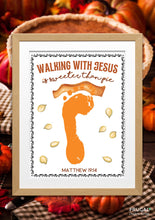 Load image into Gallery viewer, Walking with Jesus Thanksgiving Footprint Art