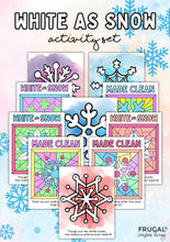Load image into Gallery viewer, White as Snow Snowflake Bible Craft