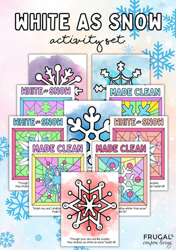 White as Snow Snowflake Bible Craft