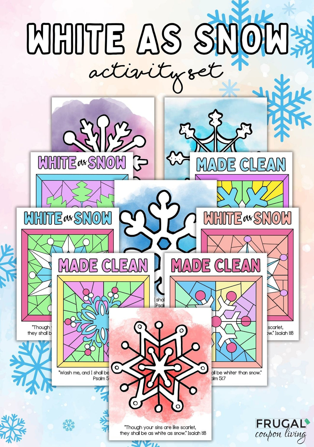 White as Snow Snowflake Bible Craft