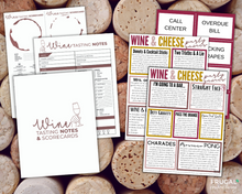 Load image into Gallery viewer, Wine Party Games + Wine Tasting Scorecards