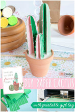 Load image into Gallery viewer, Fan-Cactus Cactus Teacher Gift Tag