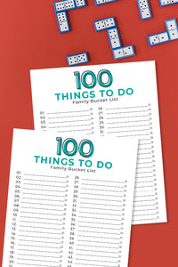 100 Things to Do Bucket List Template