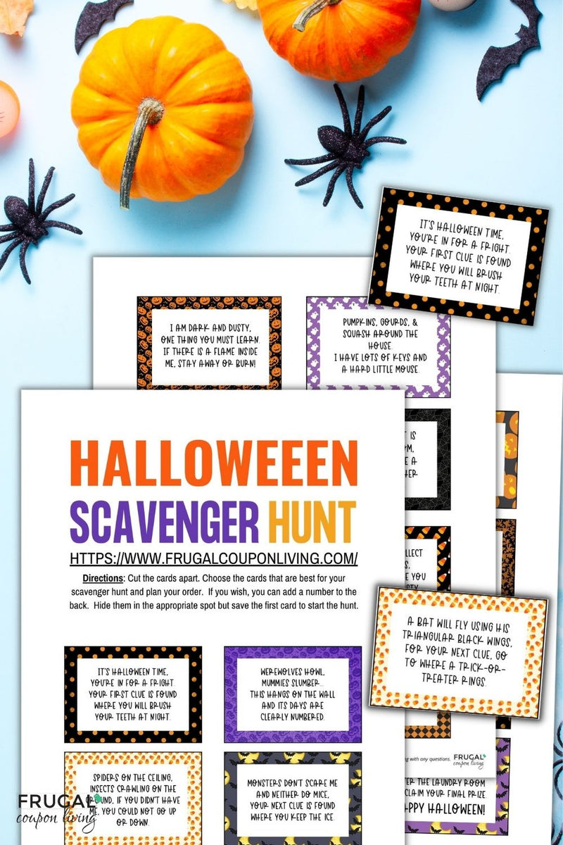 Spooktacular Halloween Scavenger Hunt Clue Card Riddles Printable ...