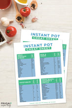 Load image into Gallery viewer, Instant Pot Cheat Sheet