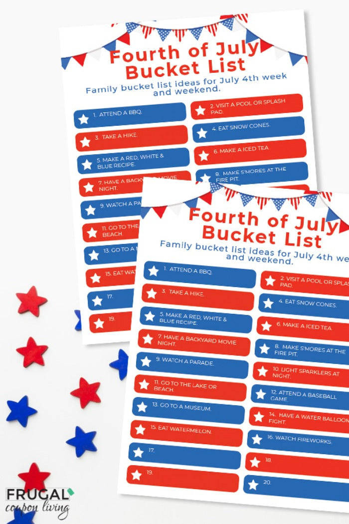 Fourth of July Bucket List
