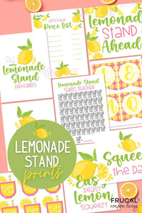 Lemonade Stand Signs Printables