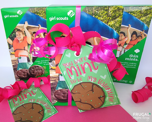 Girl Scouts Valentine Gift Tags for Thin Mint Cookies