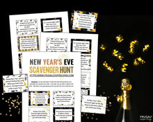 Load image into Gallery viewer, New Year&#39;s Eve Scavenger Hunt Riddles