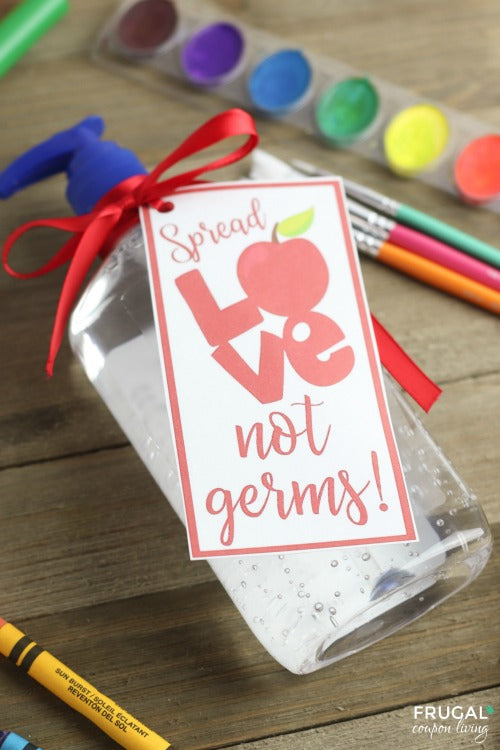 Spread Love Hand Sanitizer Teacher Gift Tag