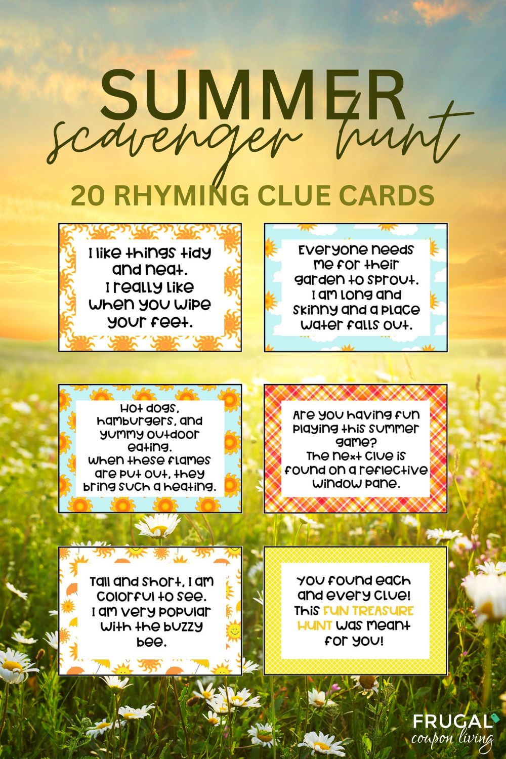 20-summer-scavenger-hunt-clues-print-today-frugal-coupon-living for Free Printable Outdoor Scavenger Hunt Clues 20 Summer Scavenger Hunt Clues - Print Today! – Frugal Coupon Living for Free Printable Outdoor Scavenger Hunt Clues