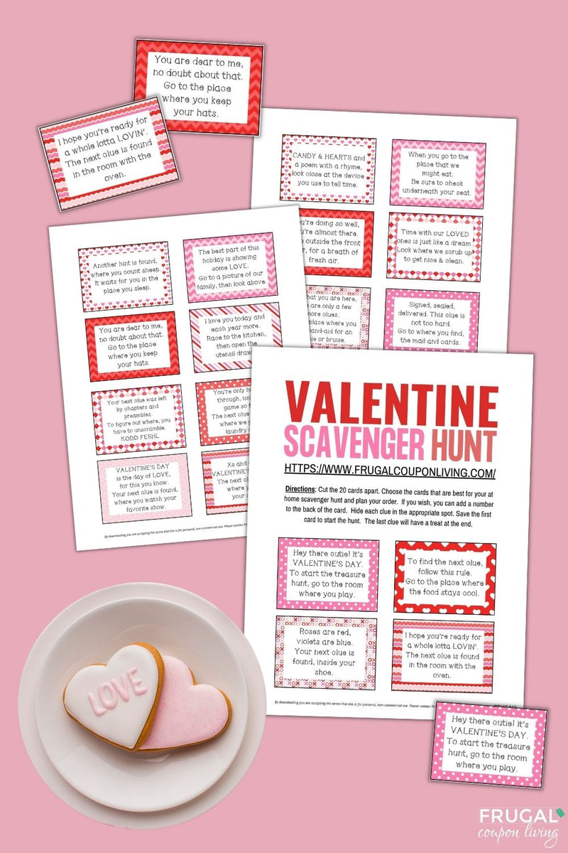 Valentine Party Game Bundle - Scavenger Hunt, Games & More – Frugal ...