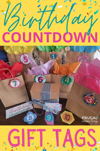 Birthday Countdown Gift Tags