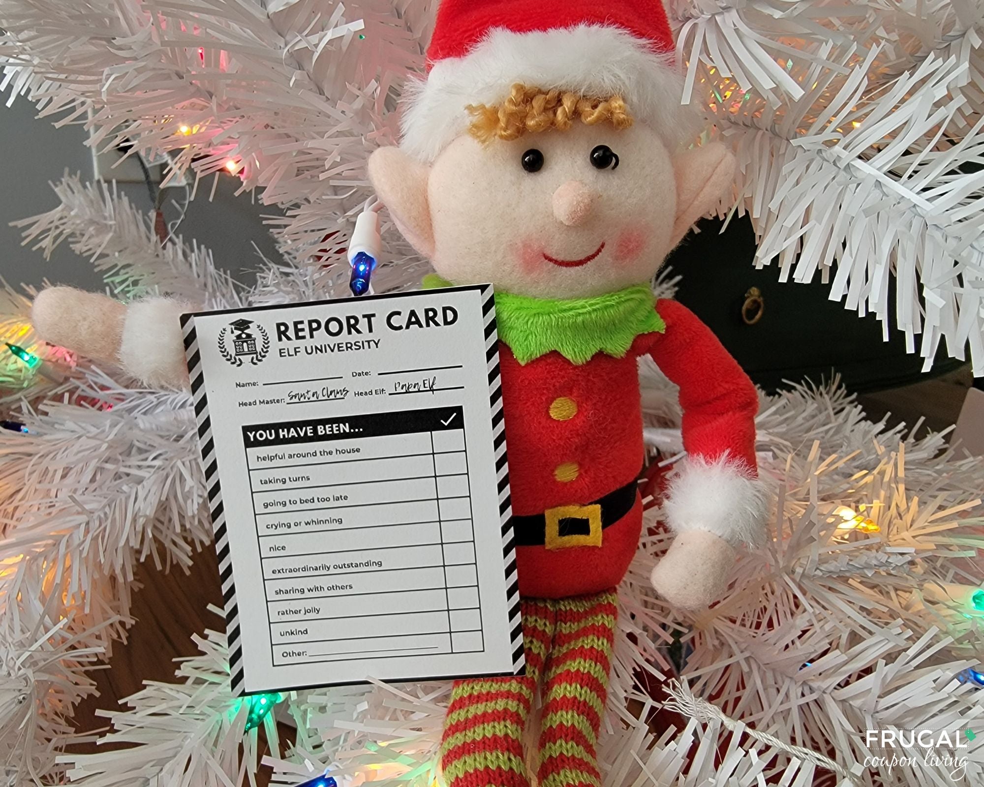 Four Behavior Notes Elf Report Cards Printable PDF – Frugal Coupon