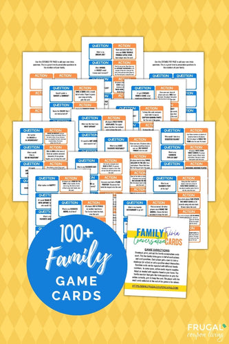 Family Trivia Game Cards