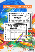 Load image into Gallery viewer, 5 Finger Prayer Printable for Kids