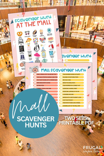 Mall Scavenger Hunt Checklist Printable Set