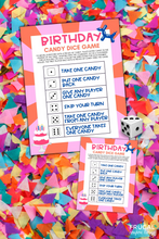 Load image into Gallery viewer, Birthday Party Candy Dice Game