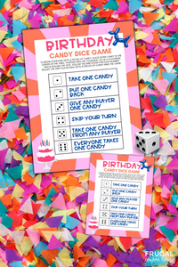 Birthday Party Candy Dice Game