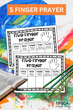 Load image into Gallery viewer, 5 Finger Prayer Printable for Kids