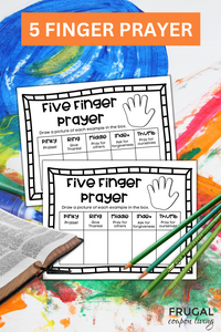 5 Finger Prayer Printable for Kids