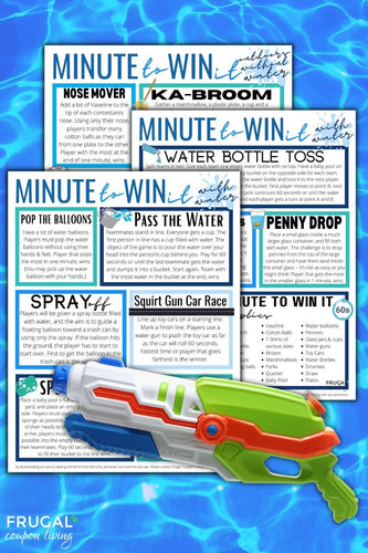 Outdoor Minute to Win it Games with Water