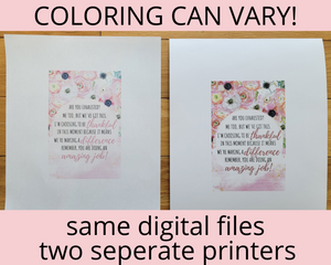 Floral Wall Art Print for Mom - 3 Sizes