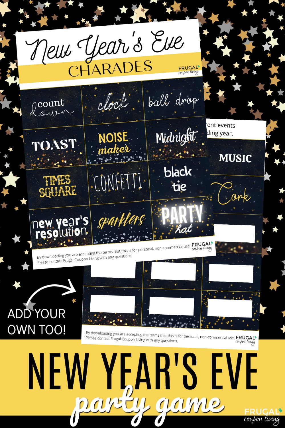 new year's eve charades party game – frugal coupon living
