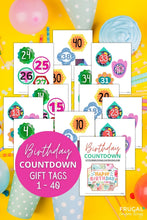 Load image into Gallery viewer, Birthday Countdown Gift Tags