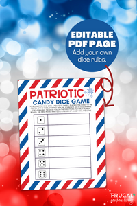 Patriotic Candy Dice Game