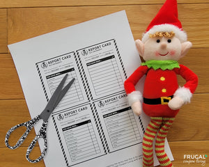 Elf Report Card Set of 4 Notes for Good and Bad Behavior
