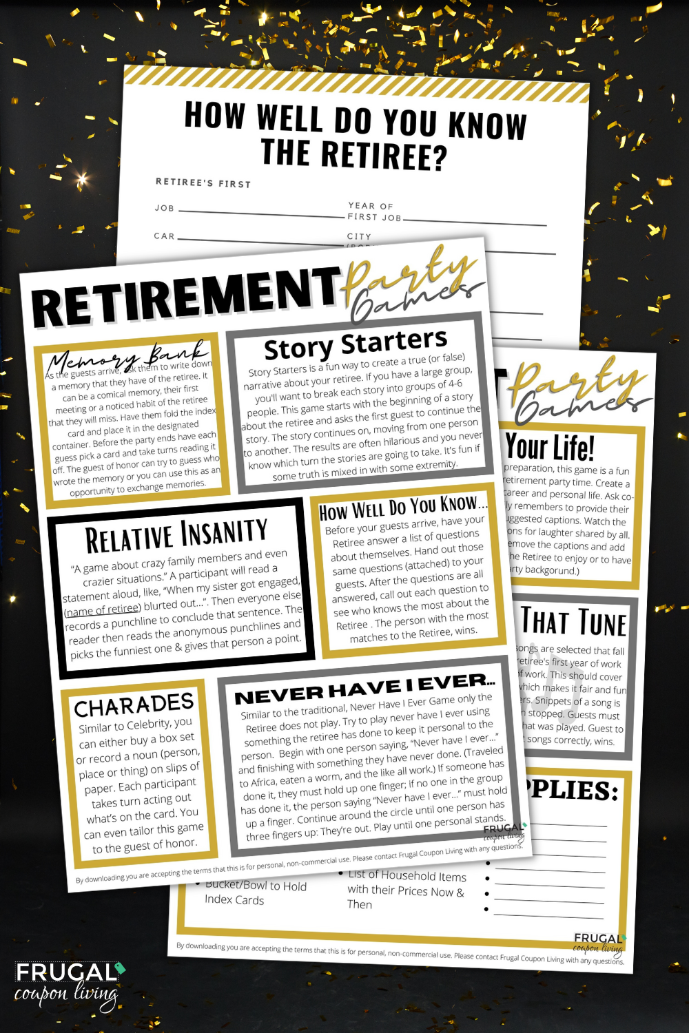 Retirement Party Games for Adults | Retirement Games Printable PDF – Frugal Coupon Living for Free Printable Retirement Party Games