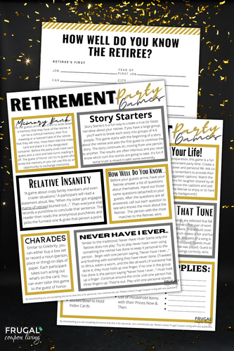 Retirement Party Games