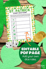 Load image into Gallery viewer, St. Patrick&#39;s Day Candy Dice Game