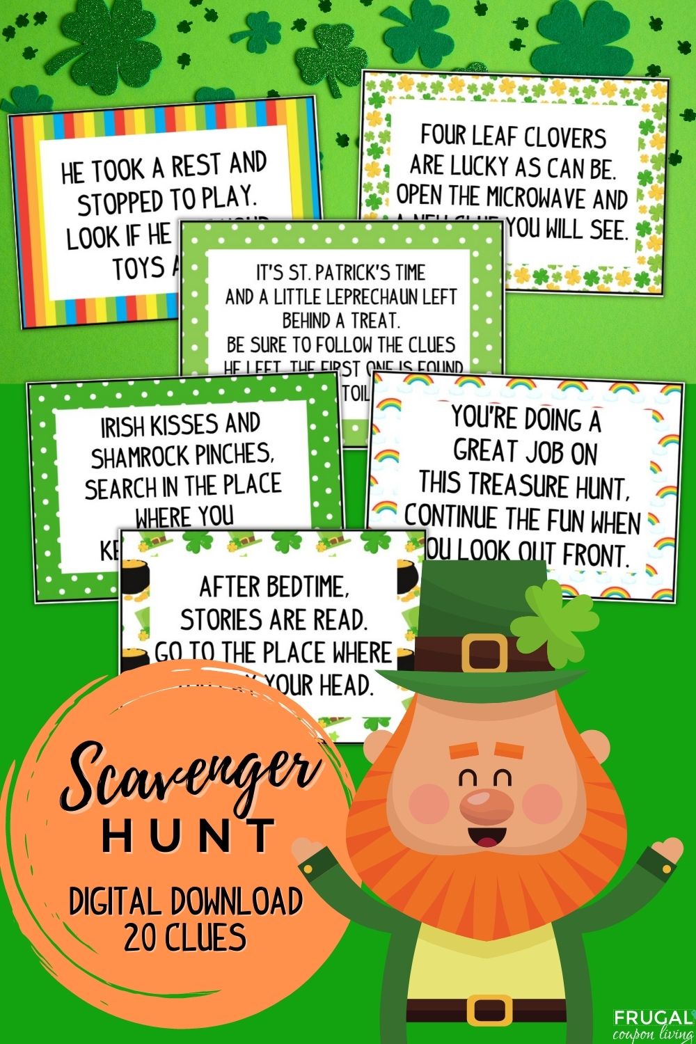 leprechaun-st-patrick-s-day-scavenger-hunt-printable-clues-frugal-coupon-living for Free Printable Leprechaun Scavenger Hunt Clues Leprechaun St. Patrick's Day Scavenger Hunt Printable Clues – Frugal Coupon Living for Free Printable Leprechaun Scavenger Hunt Clues