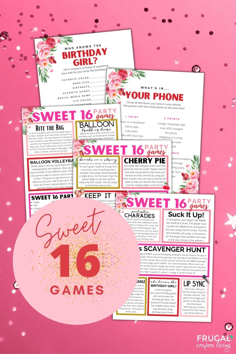 The Best Sweet 16 Birthday Party Ideas - Printable Games for Teens – Frugal  Coupon Living