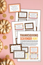 Load image into Gallery viewer, Thanksgiving Scavenger Hunt Riddles