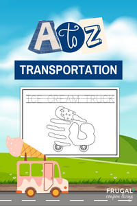 A to Z Handprint Transportation Worksheets