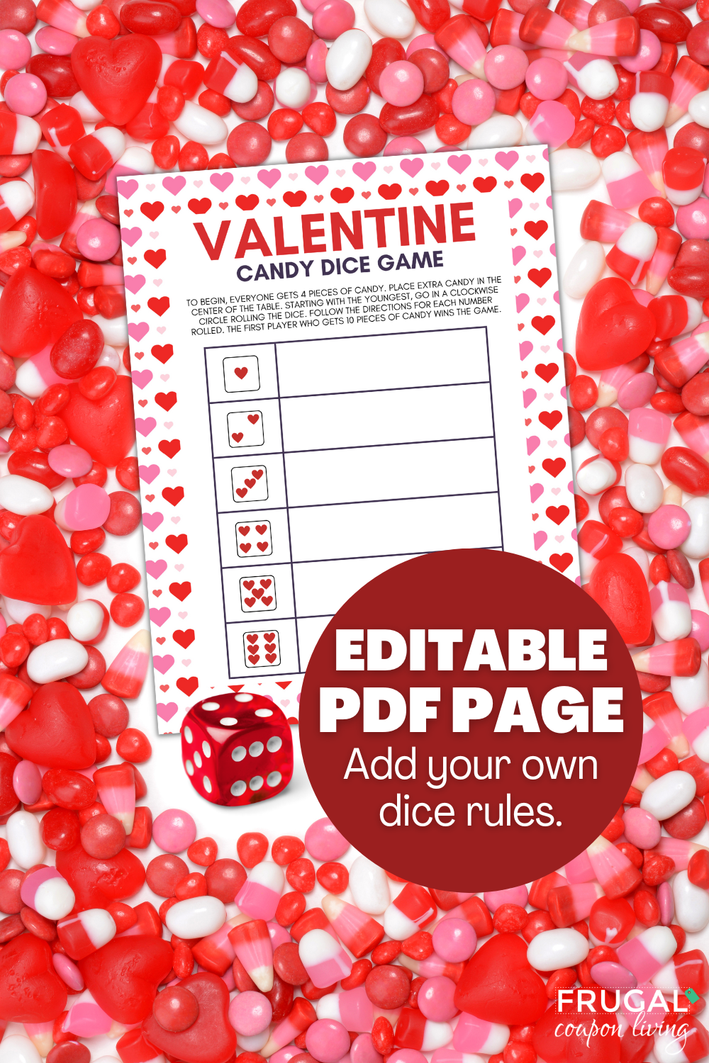 Valentine's Day Candy Dice Game