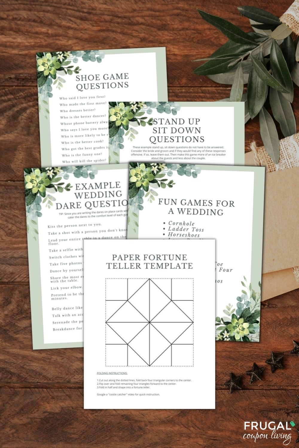 Wedding game template | Beachweddingtips.com