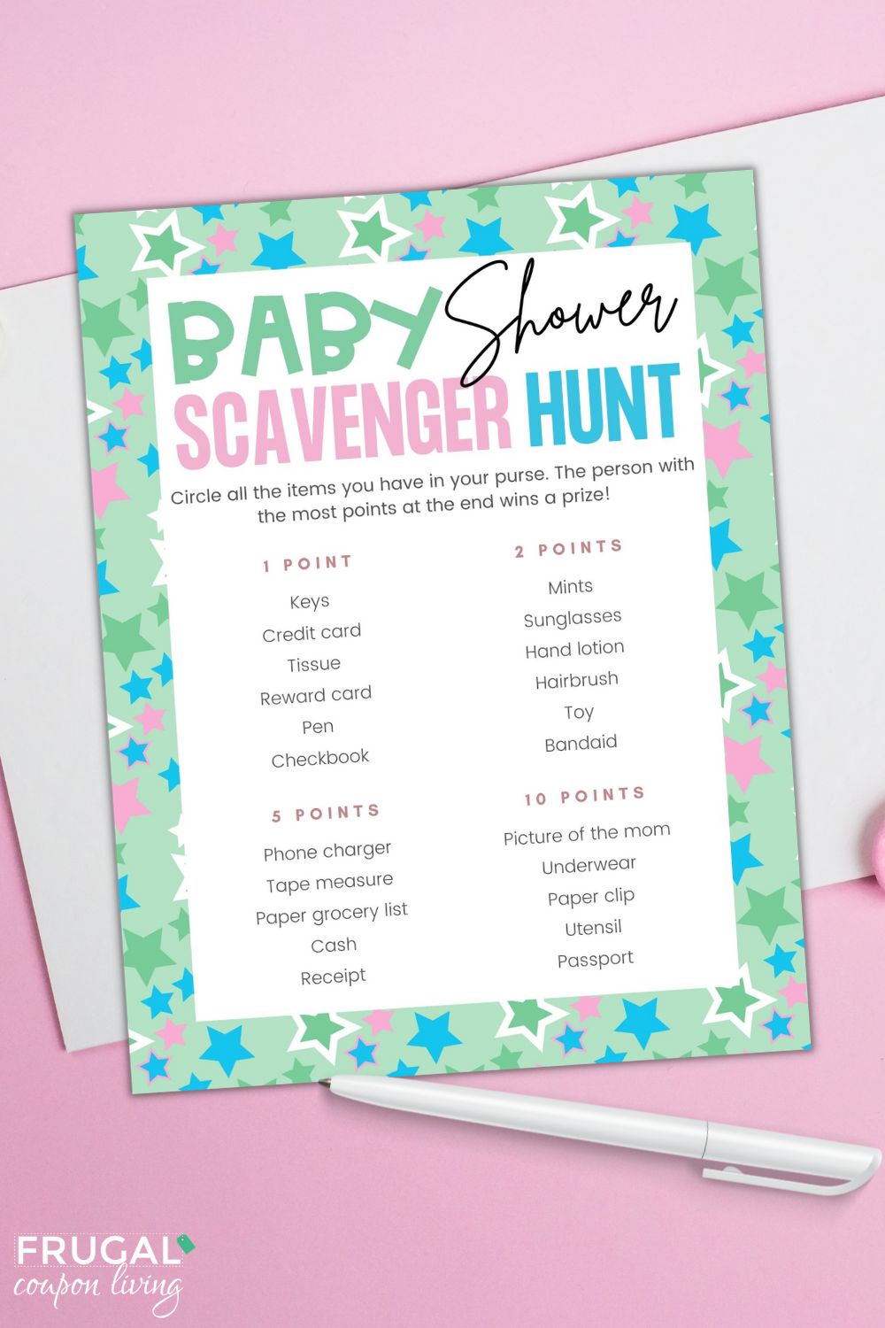 incredibly-fun-4-in-1-baby-shower-scavenger-hunt-printable-games-frugal-coupon-living for Free Printable Purse Scavenger Hunt Incredibly Fun 4-in-1 Baby Shower Scavenger Hunt Printable Games – Frugal Coupon Living for Free Printable Purse Scavenger Hunt