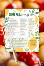 Load image into Gallery viewer, Sheet Pan Supper Cheat Sheet